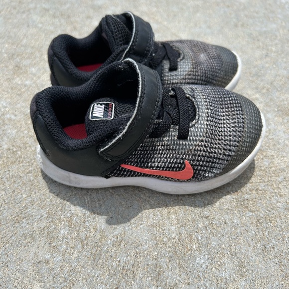 Nike Other - Nike Black and Pink Sneakers with Velcro Strap